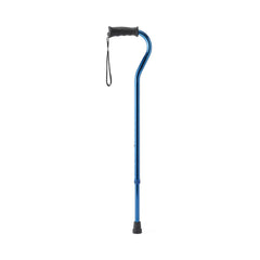 Aluminum Offset Cane with Gel Grip - Adjustable Height Walking Cane for Seniors & Adults