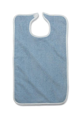 Premium Adult Terry Cloth Bib with Adjustable Hook and Loop Closure - Heavy Duty Spill Protection