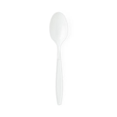 Disposable White Plastic Spoons - Heavy & Medium Weight Options for Healthcare & Food Service