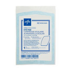 Medline Sterile Eye Pads - Oval Shape, Absorbent Cotton Fill, Individually Wrapped (NON21600)