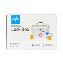Secure Medication Lock Box with Programmable Combination - Gray