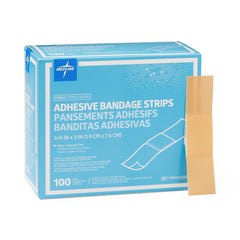 Plastic Adhesive Bandages - Sterile Waterproof Wound Care Strips with Non-Stick Pad