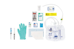 Temperature Sensing 100% Silicone Foley Catheter Tray - 18 Fr with Urine Meter