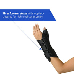Wrist and Forearm Splint with Abducted Thumb Support - Medical Grade Orthopedic Brace