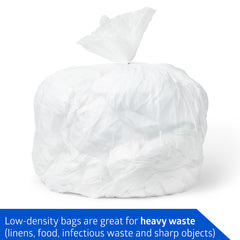 Medline Low-Density Trash Can Liner - 28x44 Inch, Color-Coded Waste Management Bags