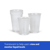 Medline Disposable Plastic Drinking Cups - Translucent Polystyrene Cups for Healthcare & Institutional Use (3.5oz to 16oz)