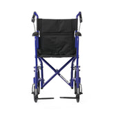 Premium Lightweight Aluminum Transport Wheelchair - 300 lbs Capacity with Padded Arms & Safety Belt