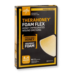 TheraHoney Foam Flex Manuka Honey Impregnated Wound Dressing - Medical Grade Absorbent Foam