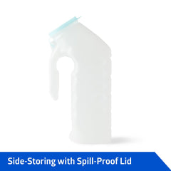 Autoclavable Urinal with Splash-Proof Lid - 32oz Graduated Medical Grade - Case of 12