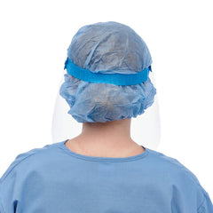 Medline Disposable Face Shield with Foam Top and Elastic Band, 3/4 Length, 6.5 Inch