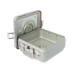 3/4 Size Sterilization Container with Lid and Handle - Premium Surgical Instrument Storage System
