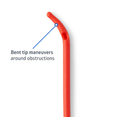 Red Rubber Latex All-Purpose Intermittent Urethral Catheter - 16 Inch Sterile Coude Tip - Unisex Adult Use