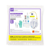 Medline One-Layer Catheterization Tray with 2000mL Drain Bag & 14 Fr Silicone-Coated Foley Catheter