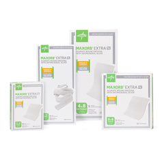 Maxorb Extra Ag+ Silver Alginate CMC Wound Dressing - Antimicrobial High Absorbency Pad
