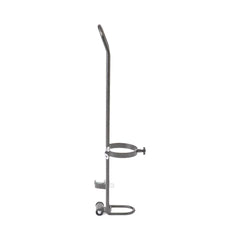 Wheelchair Oxygen Holder and IV Pole Combo Unit - 74 Inch Steel Medical Equipment Attachment
