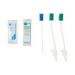 Medline Standard Suction Swab Kit with Hydrogen Peroxide - Soft Foam Oral Care for Home & Medical Use