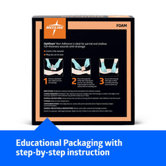 Optifoam Non-Adhesive Foam Dressing - Sterile Wound Care for Pressure Injuries, Burns & Ulcers