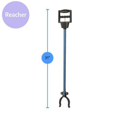 Reach, Grab & Go Kit for Caregivers - 3-in-1 Mobility Aid Set with Folding Cane, Reacher & Shoehorn