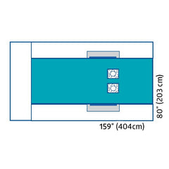 Medline Femoral Angiography Drape with Dual Pouches - Sterile Disposable, HDD Reinforced, Case of 8
