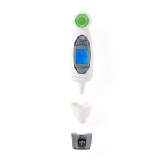 Medline Talking Ear and Forehead Thermometer - Dual Mode Infrared Digital Thermometer for Home Use