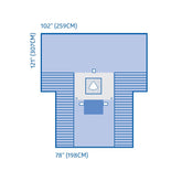Fenestrated C-Section Surgical Drape with Fluid Control Pouch and Wire - Premium SMS Fabric