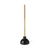 Heavy-Duty Toilet Plunger with 21" Wooden Handle - Professional Grade