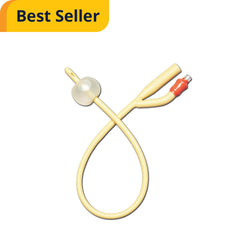 Medline 2-Way Silicone-Elastomer Coated Latex Foley Catheter - Premium Medical Grade Urinary Drainage System