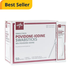 Povidone-Iodine PVP Swabstick - 10% USP Solution Antiseptic First Aid Treatment