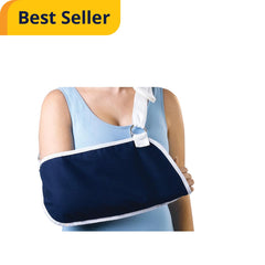 Deep Pocket Arm Sling with Padded Shoulder Strap - Medical Grade Support for Injury Recovery and Post-Surgery Care