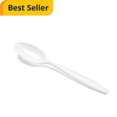 Disposable White Plastic Spoons - Heavy & Medium Weight Options for Healthcare & Food Service