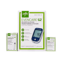 Medline EvenCare G2 Blood Glucose Monitoring System Starter Kit with Bluetooth