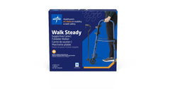 Walk Steady Mobility Kit - Foldable Walker & Hybrid Cane Set for Caregivers