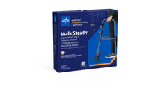 Walk Steady Mobility Kit - Foldable Walker & Hybrid Cane Set for Caregivers