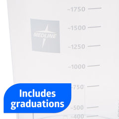 Rigid Suction Canisters 1200cc - Disposable Medical Suction Canister with Locking Lid & Hydrophobic Shutoff Valve