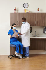 Fluid-Resistant Unisex Barrier Lab Coat - Professional Medical Protection with Reinforced Snap Closure