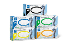 MediGuard ES Nitrile Exam Gloves - Medical Grade, Textured Fingertips, Powder-Free (Blue)