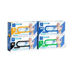 Premium Powder-Free Vinyl Exam Gloves - Easy Glide Technology for Healthcare & Medical Use