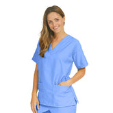 Medline Performax Women's V-Neck Tunic Scrub Top - Moisture-Wicking Medical Uniform