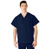 AngelStat Unisex Reversible V-Neck Scrub Top - Professional Medical Uniform with Dual Pockets