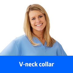 Women's V-Neck Tunic Scrub Top - Premium Cotton Polyester Blend Medical Uniform