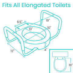 Toilet Seat Riser with Arms