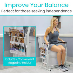 Stand Alone Toilet Rail - Lightweight & Portable