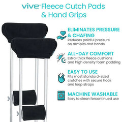 Fleece Crutch Pads with Hand Grips