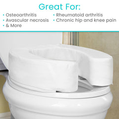Cushioned Toilet Seat Riser (4 inch)