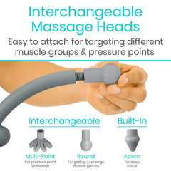 Massage Cane with Interchangeable Heads