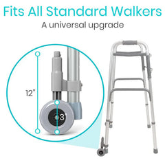 Walker Wheels with Brakes