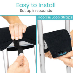 Fleece Crutch Pads with Hand Grips