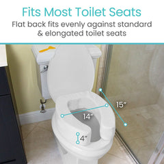 Cushioned Toilet Seat Riser (4 inch)