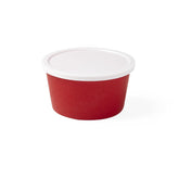 Medical Stool Specimen Collection Container with Secure Snap Lid, 240ml (8oz) - Red Opaque Plastic, Case of 250