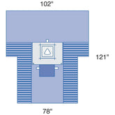 C-Birth Pack II Fenestrated Incise Sterile Surgical Kit - Complete C-Section Delivery System (Case of 4)